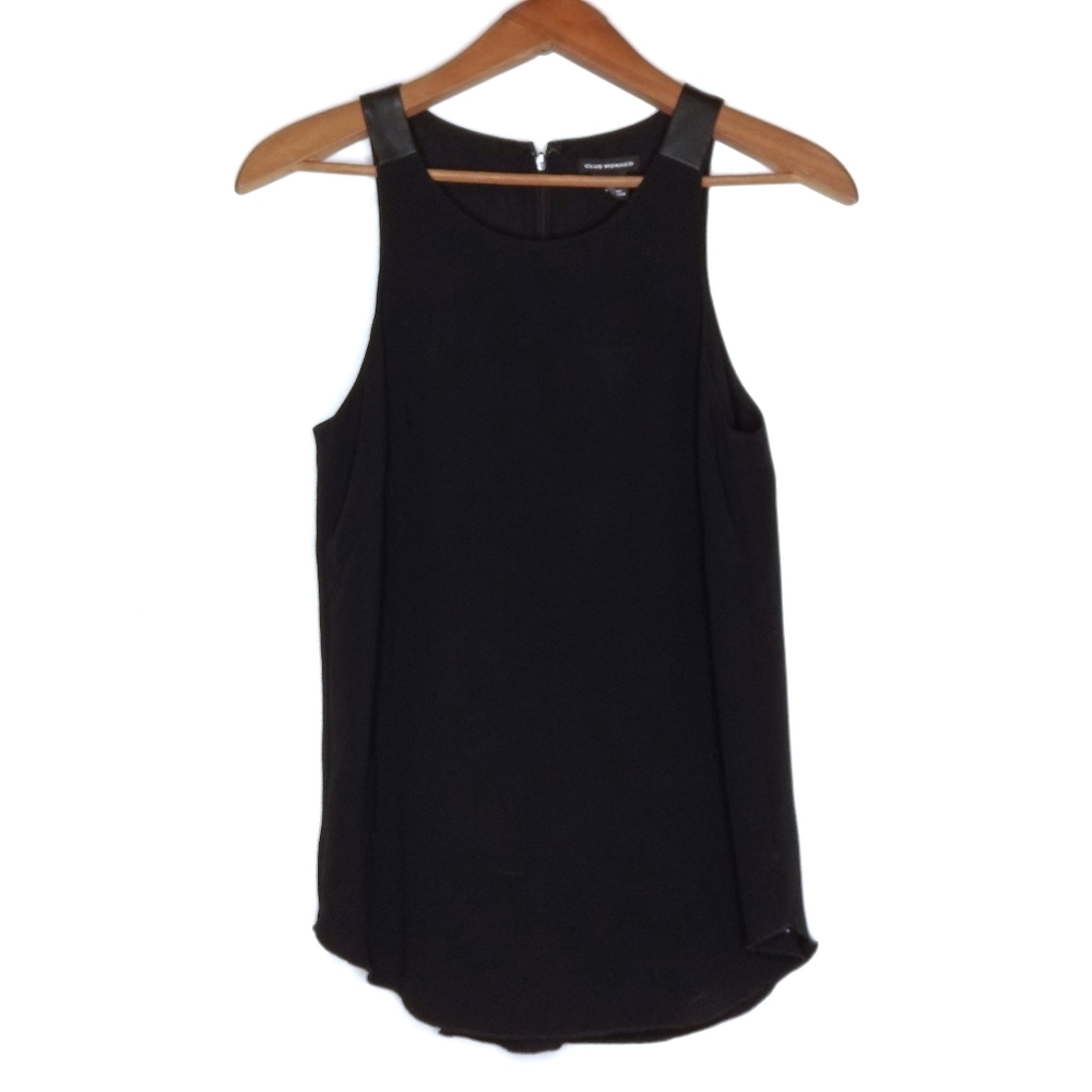 Club Monaco | Racerback Tank Top Blouse XS Black